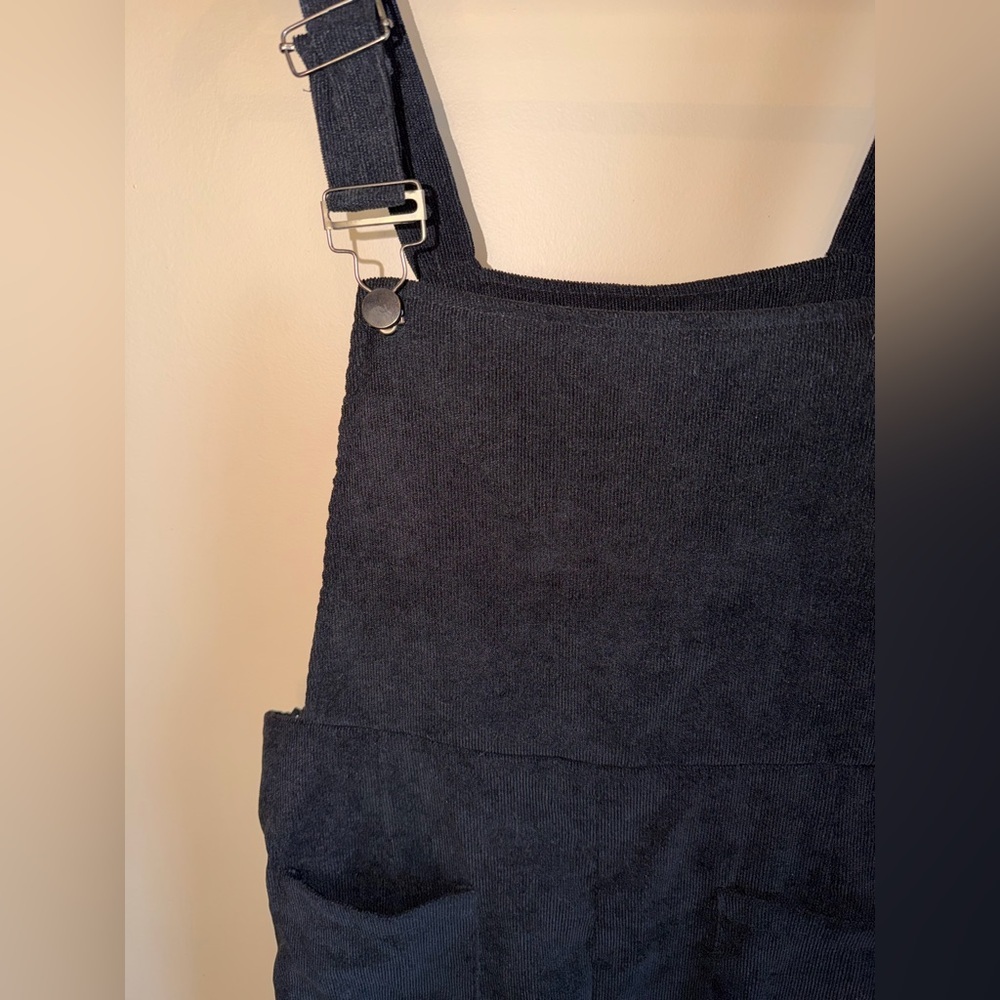 SHEIN Black Corduroy Overalls - Picture 3 of 6
